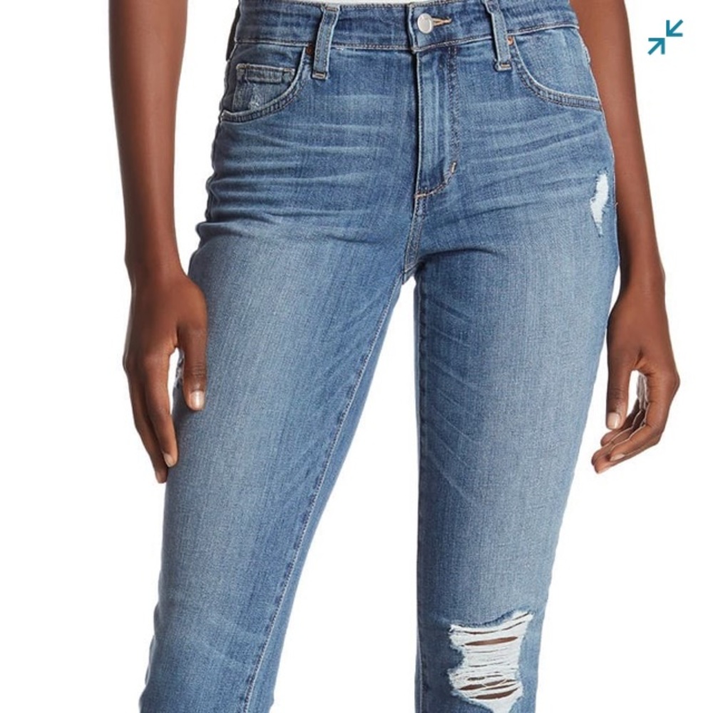 Joe’s Distressed Slim Boyfriend Crop Jeans Candace
